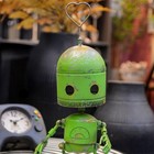 Metal Garden Robot Ornament - Rustic Green Unique Garden Decor