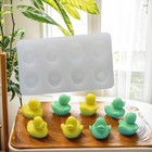 Polymer Clay Craft  white   Epoxy Resin  8-cavity 3d Duck Silicone Mold Small