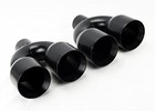 Dual 4 0  Quad Staggered Gloss Black Exhaust Tip For Dodge Challenger 08-16 