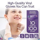 Latex-free Disposable Vinyl Exam Gloves  Medium  1000 Count For Medical   Food