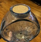 Bottle Clock Face Glass Bank Antique Lge  Condiment Rare Variant Hands 4 00 Mint