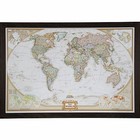 Craig Frames  Executive World Push Pin Travel Map With Pins - 24 X 36