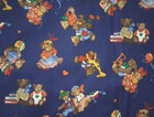 Teddy Bear Alphabet Fun Fabric Blue 14 X 12 Inch 1pc
