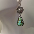 Western Sterling Silver Style Turquoise Dangle Earrings Boho Cowgirl Jewelry