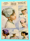 Vogue Accessories Pattern V8052 Ladies Vintage Style Hats Circa 1950 s Uncut Osz
