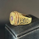Ancient Roman Intaglio Ring Bronze Engraved Intaglio Ancient Ring Size 8 5
