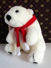 Coca Cola Plush Polar Bear W Red Scarf Stuffed Bean Bag Dakin 1993 6  Vtg