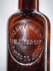 Mcavoy Brewing Co  Chicago Il Embossed Amber Glass Beer Bottle Label Inside