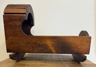 Vintage Wood Rocking Doll Cradle Crib Antique Primitive Hand Made 12  Long