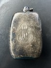 Antique Art Nouveau Unger Brothers Sterling Silver Flask Smoking Lady Read 