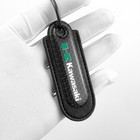  Premium Kawasaki Carbon Fiber Leather Keychain Motorcycle Luxury Key Ring Gift