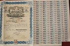 Mexico 1906 Compania Aguas San Luis Potosi Uncancelled Bond Coupons Loan Stock