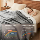 Electric Heated Blanket Twin - 62 x84  Heating Bed Blankets Throw With 10 Heatin