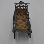 Victorian Soft Filigree Metal Baby Carriage  3 5  X 1 5  X 2   See Description
