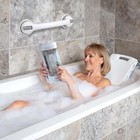 2 Pack 16  No Drill Grab Bars For Shower   Bathtub Suction Portable Safety Gray