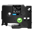 Compatible With Brother Tze-315 Tz-315 6mm White On Black Label Tape Pt-1700