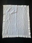 Beacon Baby Blanket 34x44 Vintage Acrylic White Satin Trim Boy Girl Usa