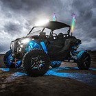 Pair 4ft Spiral Rgb Led Lighted Whip Lights   8 Pods Rock Light For Atv Utv Rzr