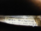 Full Size Pre 1844  Violin In  1858 Hand-made Coffin Case German 