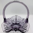 Vintage Fenton Amethyst Glass Thistle Basket-ruffked Rim   Twisted Handle pre-19