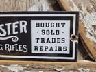 Vintage Winchester Porcelain Sign Repeating Rifle Gun Ammo Shotgun Hunting Guns