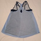 All In Motion Girls Tank Top Size L  10 12  Blue Chiffon Overlay Tank Casual Euc