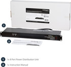 8 Outlet Horizontal 1u Rack Mount Pdu Power Strip For Network Server Racks -    