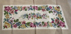 Vintage Bucilla Needlepoint Canvas Pre-worked Floral Flower