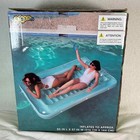 Sloosh Inflatable Cyan Pool Suntan Float 85  X 57  250 Lbs Capacity New