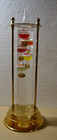 Vintage 15  Galileo Bubble Thermometer With Brass Tiered Stand