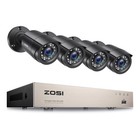Zosi 8ch Ai H 265  5mp Lite Dvr 1080p Outdoor Cctv Home Security Camera System