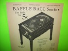 Pinball Machine Print Ad Baffle Ball Senior  Marketplace Magazine 1981