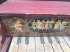 Antique Schoenhut Piano 9 Keys Child s Doll Toy Piano Cherub  late 19th Century 