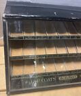 Vintage Rare J   P Coats Thread Spool Countertop Cabinet Lifting Glass Display