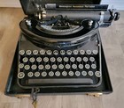 Antique 1930s Remington Rand Noiseless Portable Typewriter Original Case Key 