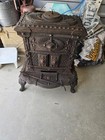 Antique 1856 H Ransom   Co  Air Tight Peruvian Parlor Cast Iron Stove 