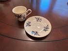 Lenox Ivory China    winter Greetings    Christmas Holly  Footed Tea Cup   Saucer