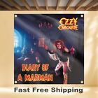 Ozzy Osbourne Diary Of A Madman 4 x4  Banner Album Cover Art Fabric Poster Flag