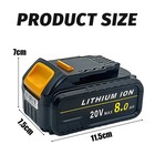 2-pack For Dewalt Battery 20v 8 0ah High-performance Li-ion Batteries