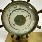 Vintage Brass Swift   Anderson Nautical Ships Wheel Weather Station