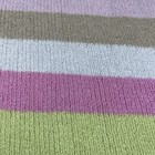 Htf Carters Chenille Baby Blanket Stripe Tan Pink Green White Y2k Soft D1