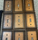 2006   Lot Of 9 Lhmc Copper Toned Single Switch Cover Wall Plate Rectangle  z1 