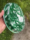 Rare Beauty Mint Emerald Green  white Biscuit Pan Graniteware Enamelware Antique