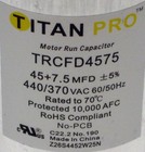 Titanpro Trcfd4575 Hvac Round Dual Motor Run Capacitor 45 7 5 Mfd uf440 370