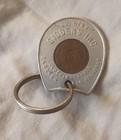 1949 Wheat Penny Good Luck Token Keychain Giddens Inc Clothing Shoes St Louis Mo