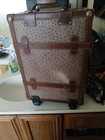 Vintage Dooney   Bourke Hard Sided Carry-on  Luggage In Natural Ostrich Skin 