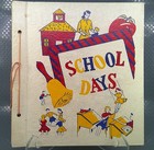 Vintage 1950s-1960s 20pg School Days Scrapbook Photo Album String Binding 12x11