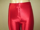 Vintage Disco Pants Size 13  30  Waist  Tight End Shiny Red 1970s Nos Stretch