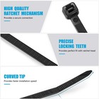 Zip Ties 12 Inch  100 Pack   Black  50 Lb  Uv Resistant Cable Ties For Indoor An