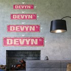 Devyn Vintage Street Sign Childrens Name Room Metal Sign